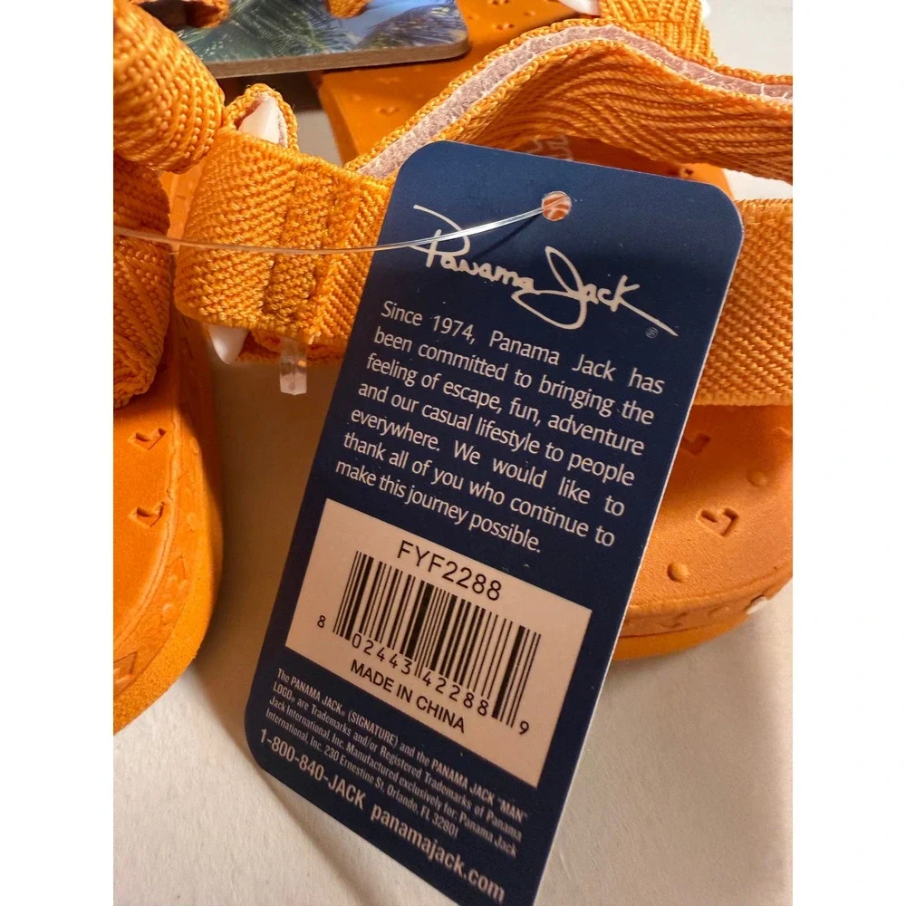 Panama Jack Kids Orange Strappy Sandals FYF2288 Size 10/11 NEW